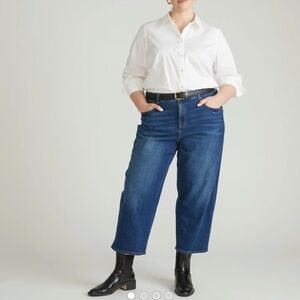 Universal Standard Bae Boyfriend Crop Jeans - True Blue size 20